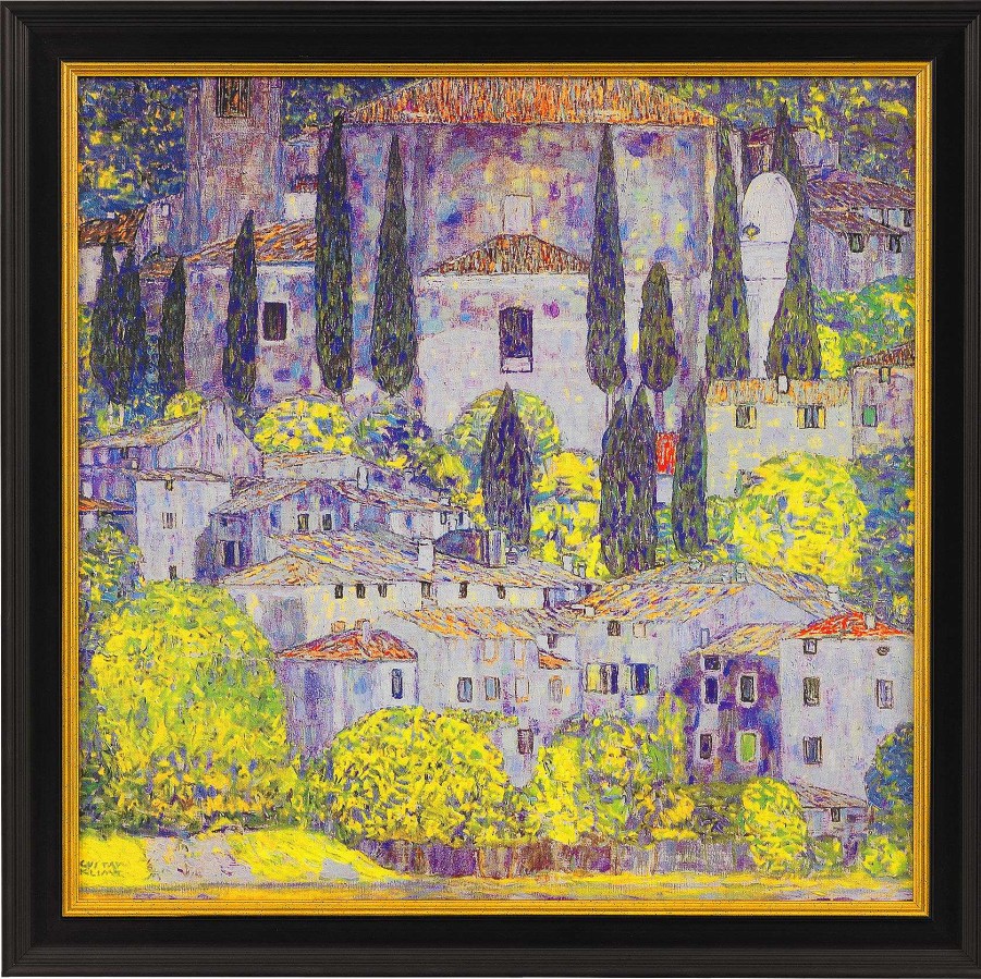 Gustav Klimt Bild "Kirche In Cassone Am Gardasee" (1913), Gerahmt Jugendstil / Art Deco