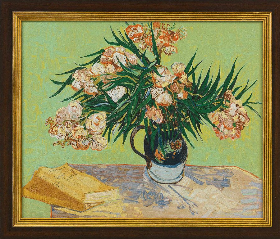 Vincent van Gogh Bild "Vase Mit Oleander Und Buchern" (1888), Gerahmt Dietz-Repliken