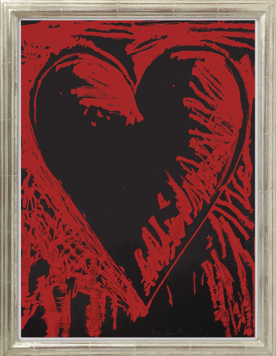 Jim Dine Bild "The Black And Red Heart" (2013) Pop-Art