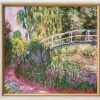 Claude Monet Bild "Die Japanische Brucke Im Garten Von Giverny" (Um 1900), Version Weis-Goldfarben Gerahmt Impressionismus