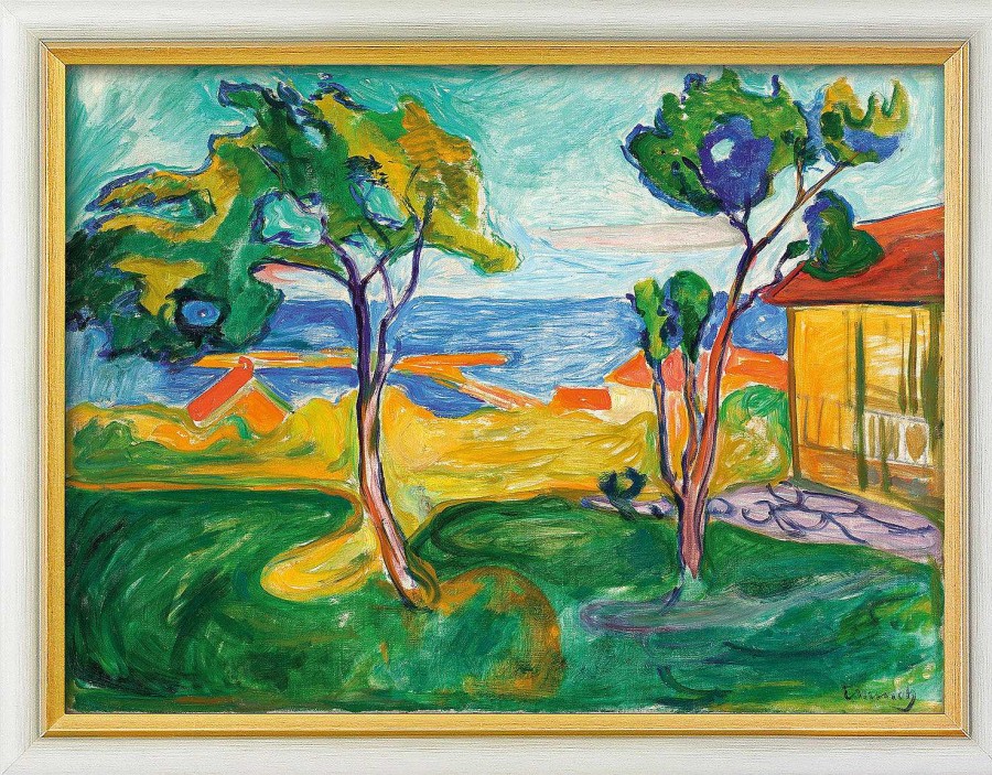 Edvard Munch Bild "Der Garten In Asgardstrand" (1904-05), Gerahmt Landschaft