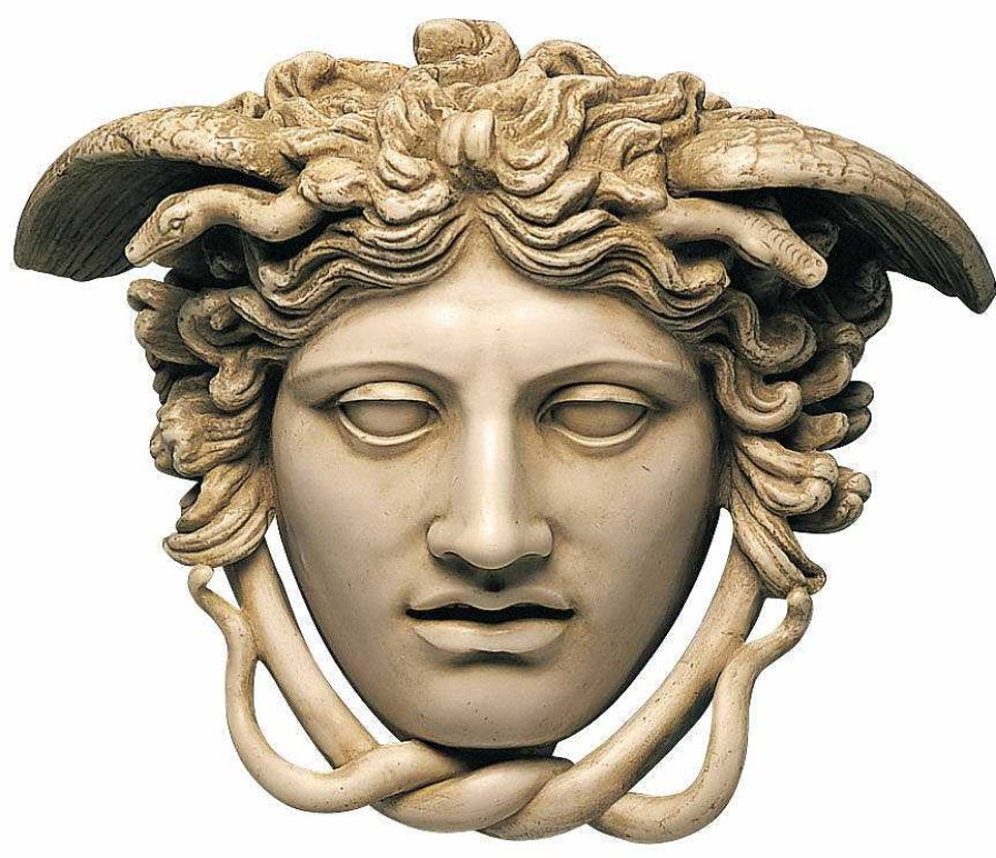 Phidias Relief "Haupt Der Medusa" (Originalgrose), Kunstmarmor Gotterbildnisse