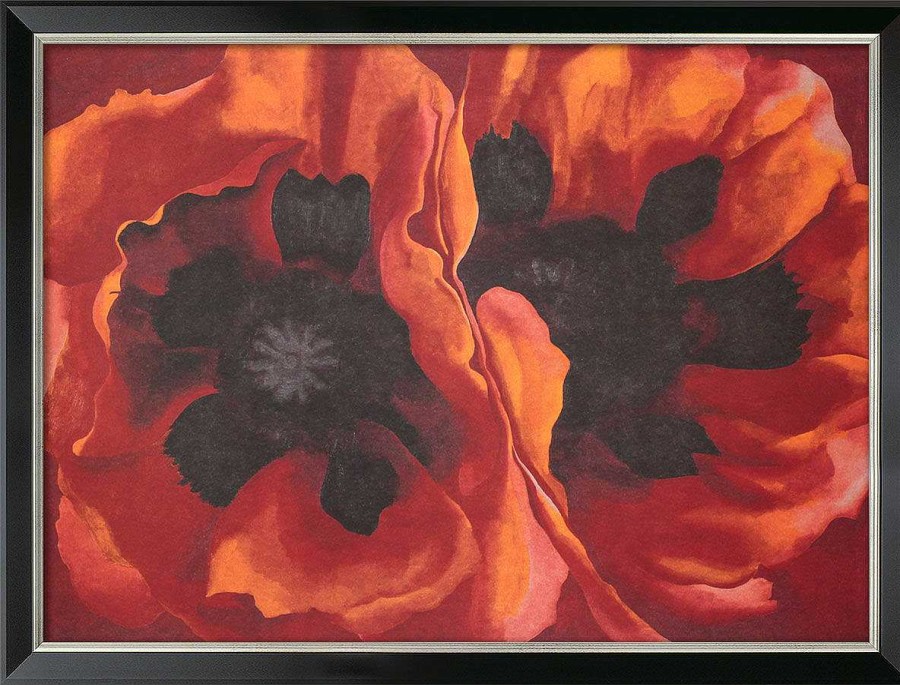 Georgia O'Keeffe Bild "Oriental Poppies" (1927), Gerahmt Faksimile