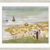 Max Liebermann Bild "Der Strand, Scheveningen" (1900), Version Silberfarben Gerahmt Impressionismus