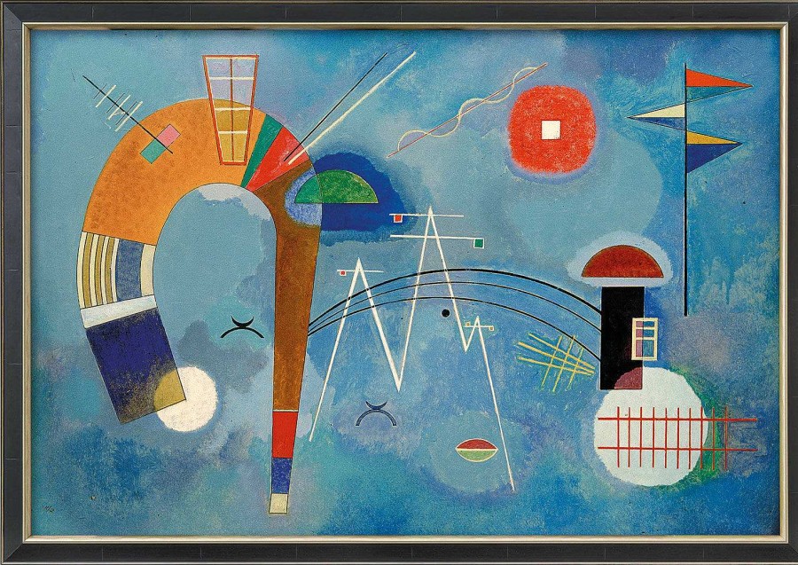 Wassily Kandinsky Bild "Rund Und Spitz" (1930), Gerahmt Expressionismus