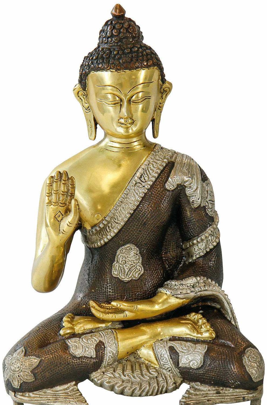 ars mundi Messingskulptur "Buddha Amoghasiddhi" Asien