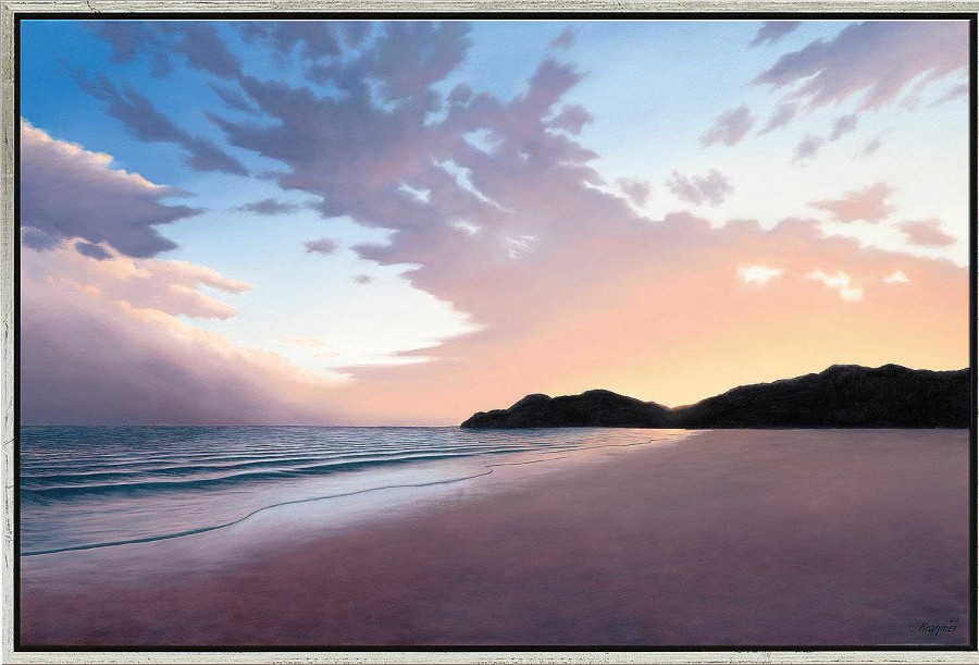 Michael Krähmer Bild "Abendlicher Strand Vi" (2020), Gerahmt Meer / Seefahrt