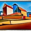 Christin Lutze Bild "Traumschloss Ii" (2024) (Original / Unikat), Gerahmt Originale / Unikate