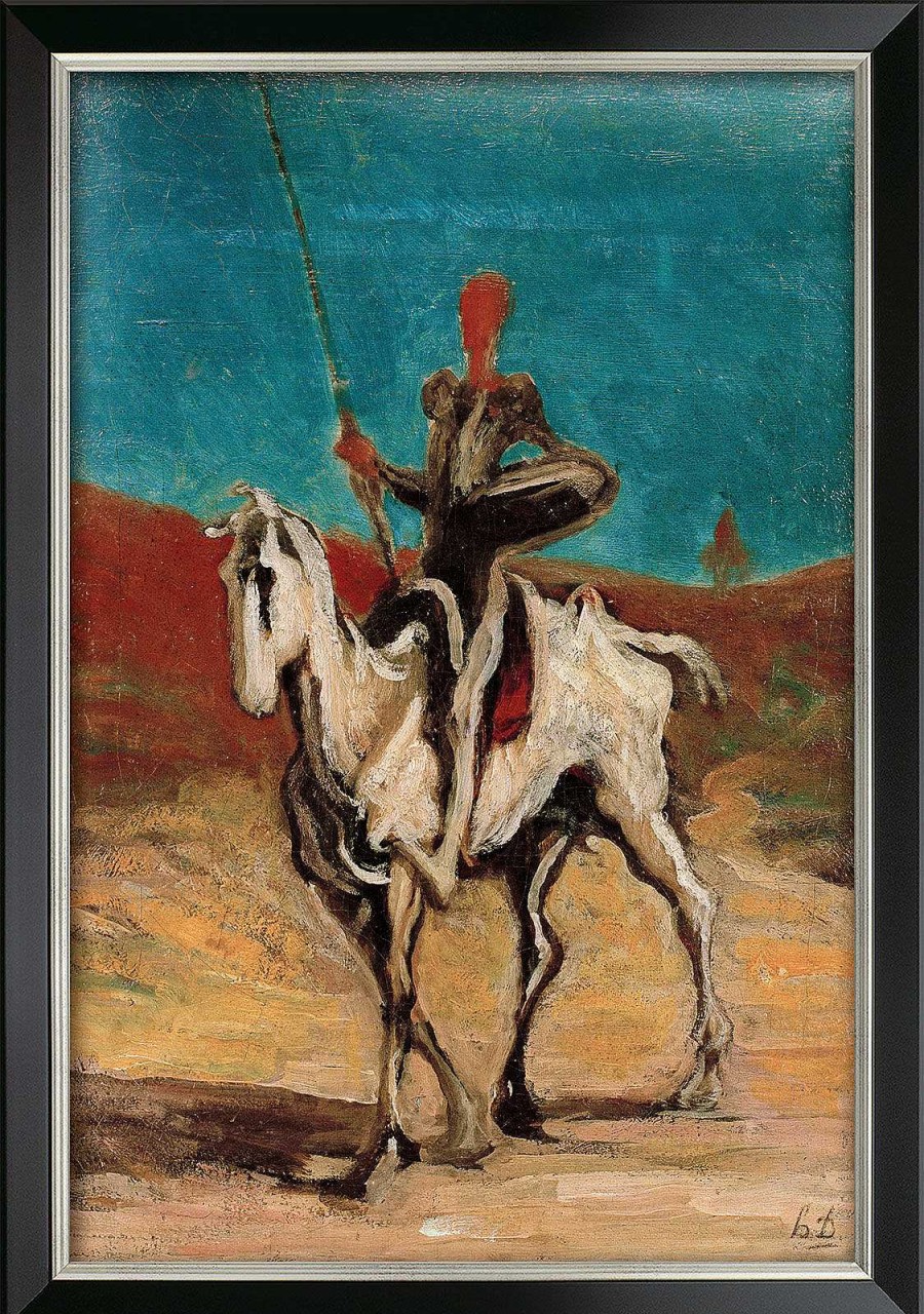 Honoré Daumier Bild "Don Quichotte" (1868/70), Gerahmt Idealismus / Realismus