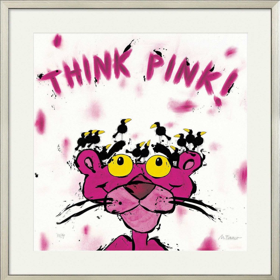 Michael Ferner Bild "Think Pink!", Gerahmt Humor / Karikatur