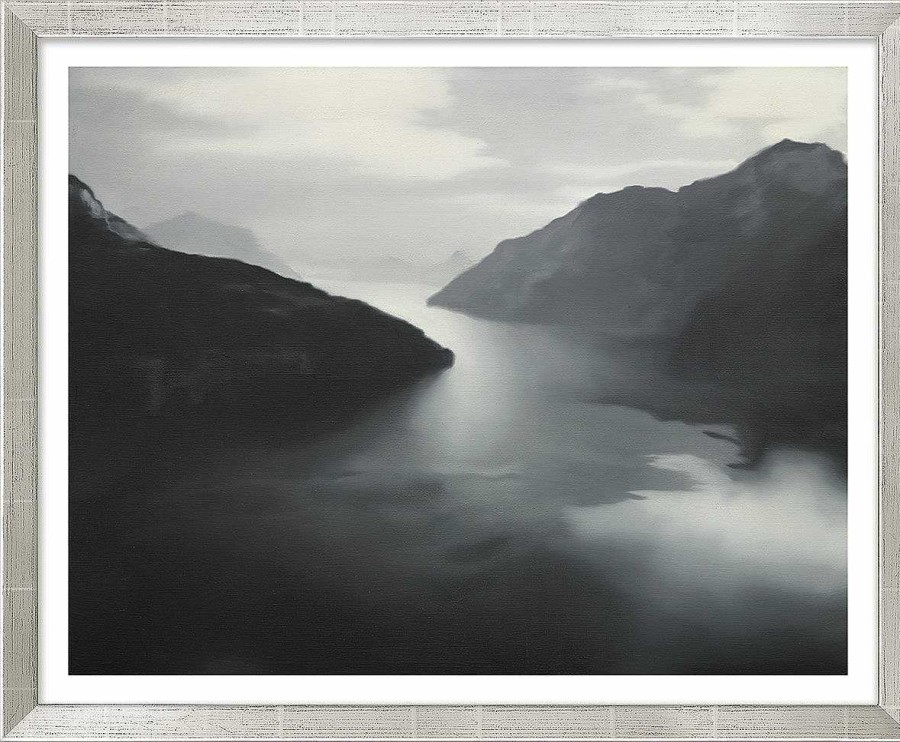 Gerhard Richter Bild "Vierwaldstattersee" (1969), Version Silberfarben Gerahmt Sonstige Techniken