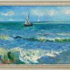 Vincent van Gogh Bild "Das Meer Bei Les Saintes-Maries-De-La-Mer" (1888), Version Silberfarben Gerahmt Giclee