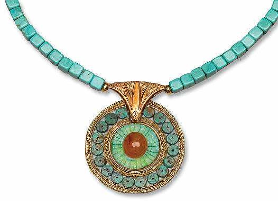 Petra Waszak Turkis-Collier "Lotusblute" Schmuck- / Edelsteine