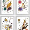 Wassily Kandinsky 4 Bilder Im Set, Gerahmt Expressionismus