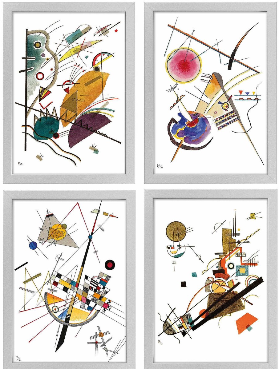 Wassily Kandinsky 4 Bilder Im Set, Gerahmt Expressionismus