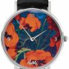 ars mundi Kunstler-Armbanduhr "Emil Nolde - Groser Mohn (Rot, Rot, Rot)" Armband- Und Taschenuhren