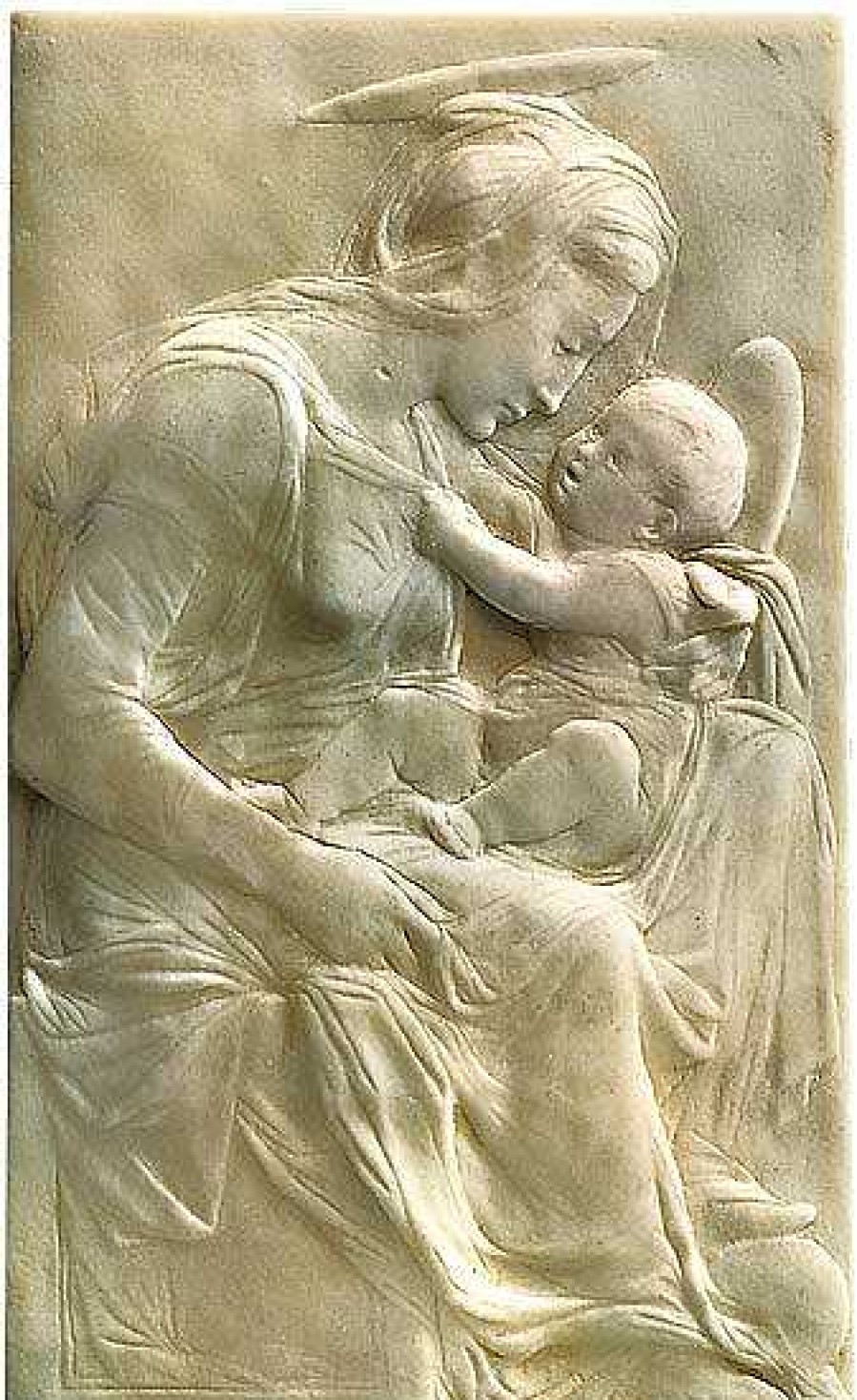 D. da Settignano Toskanische Madonna Mit Kind Relief