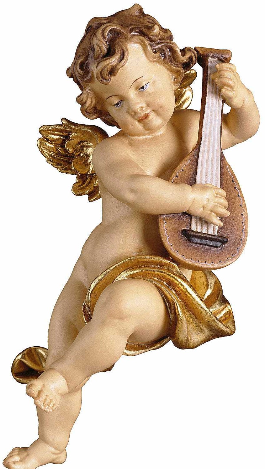 ars mundi Holzfigur "Putto Mit Laute" Renaissance