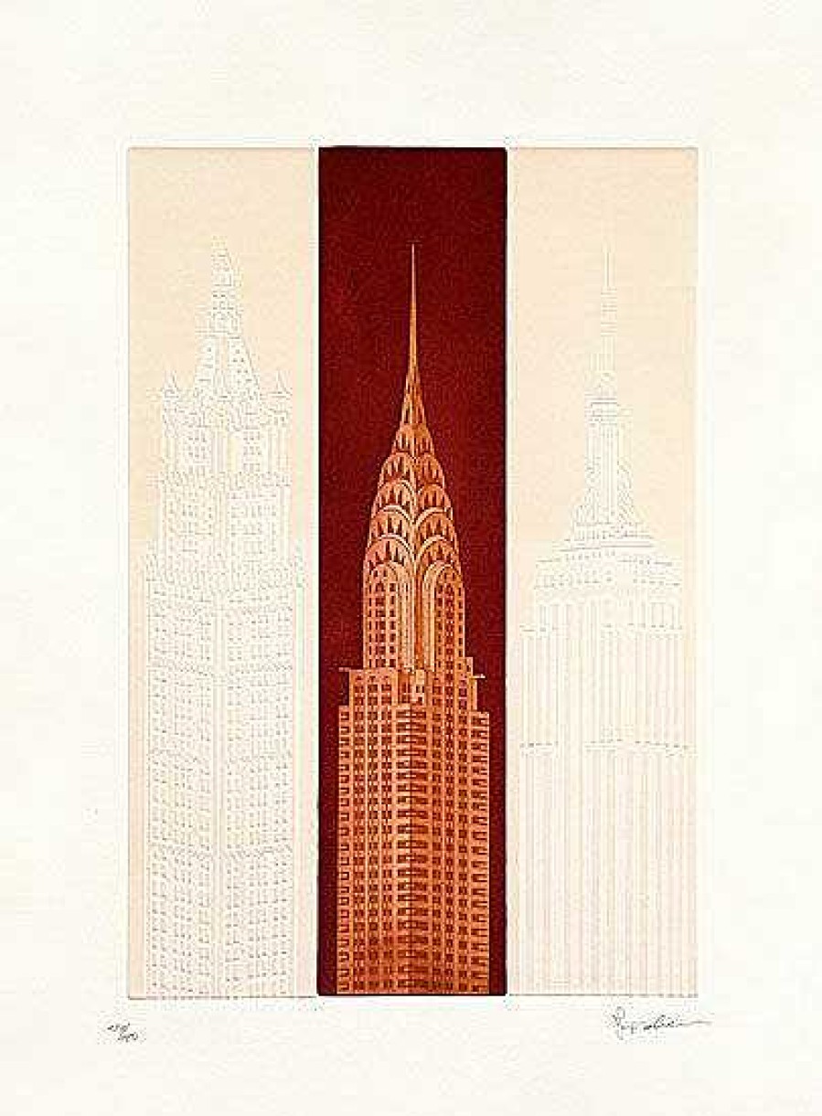 Joseph Robers Bild "New York - Crysler Building", Ungerahmt Stadt Und Architektur