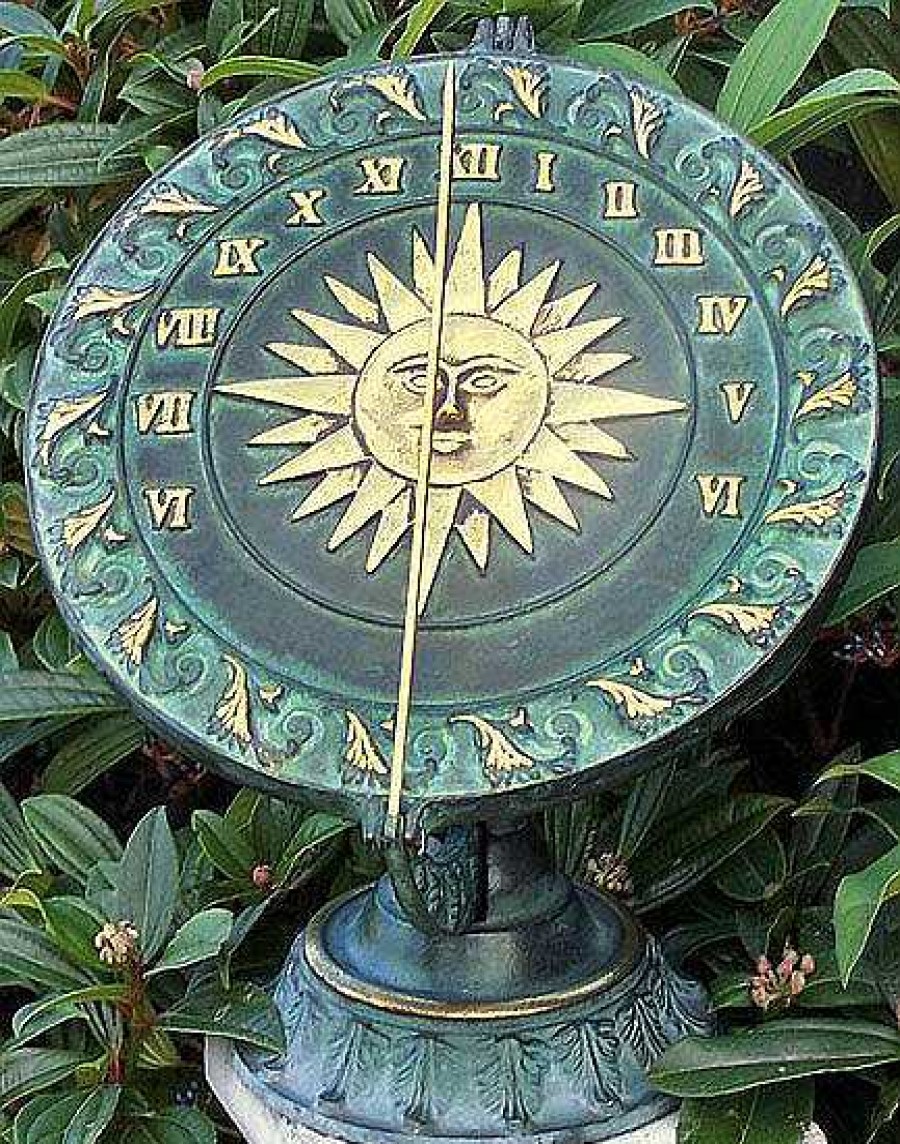 ars mundi Renaissance-Sonnenuhr Auf Standarte, Bronze Sonstige Gartenaccessoires