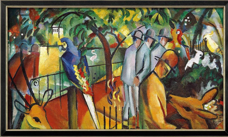 August Macke Bild "Zoologischer Garten I" (1912), Gerahmt Giclee