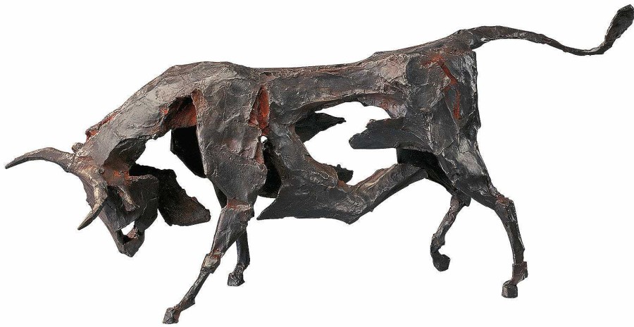 Dieter Finke Skulptur "Stier" (1995), Bronze Tierskulpturen