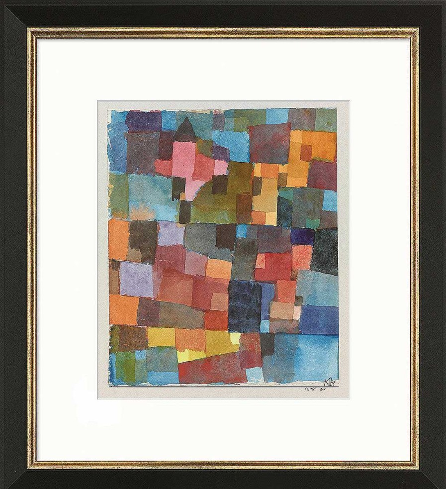 Paul Klee Bild "Raumarchitekturen (Auf Kalt-Warm)" (1915), Gerahmt Abstrakte Bilder