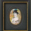 Gustav Klimt Miniatur-Porzellanbild "Adele Bloch-Bauer" (Um 1907), Gerahmt Jugendstil / Art Deco