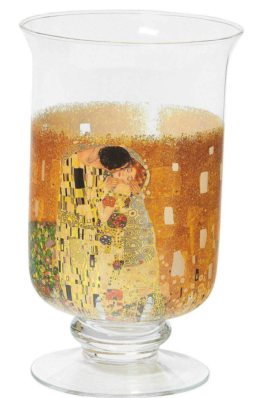 Gustav Klimt Windlicht / Vase "Der Kuss", Glas Interieur