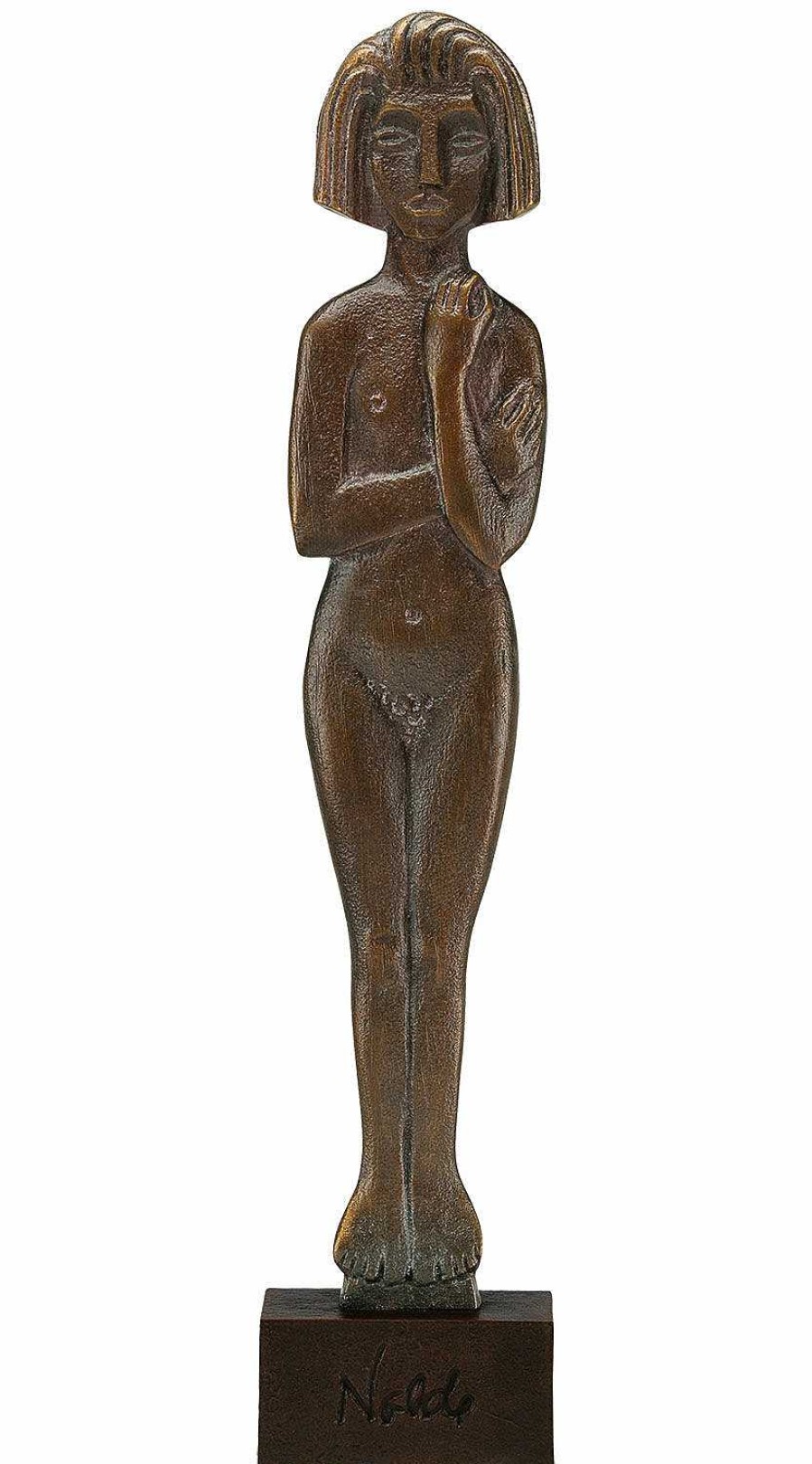 Emil Nolde Skulptur "Stehende Frau" (1913/14), Bronze Statuetten