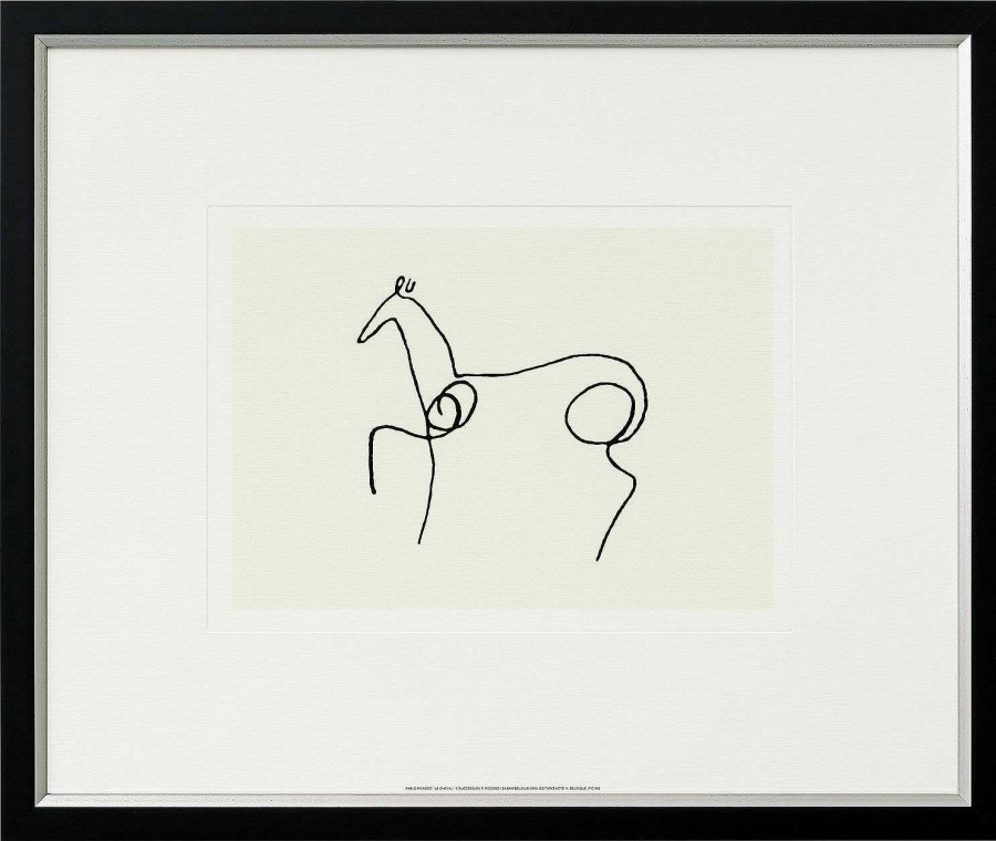 Pablo Picasso Bild "Das Pferd - Le Cheval", Gerahmt Tierdarstellungen