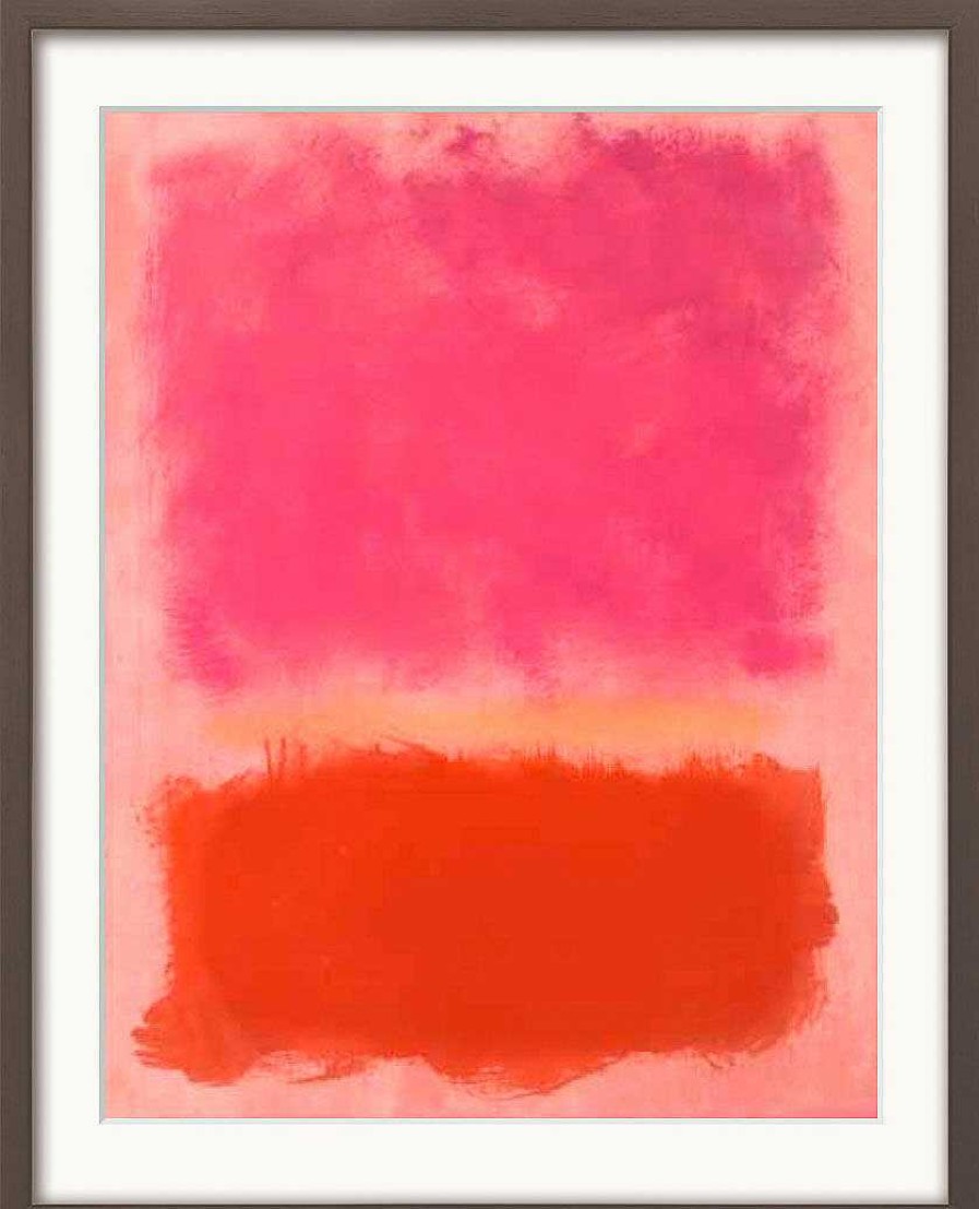 Mark Rothko Bild "Untitled" (1958), Version Dunkelbraun Gerahmt Giclee