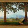 Caspar David Friedrich Bild "Gartenterrasse", Gerahmt Romantik