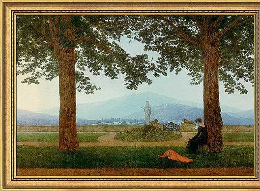 Caspar David Friedrich Bild "Gartenterrasse", Gerahmt Romantik