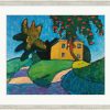 Gabriele Münter Bild "Gelbes Haus Mit Apfelbaum" (Um 1910), Gerahmt Faksimile