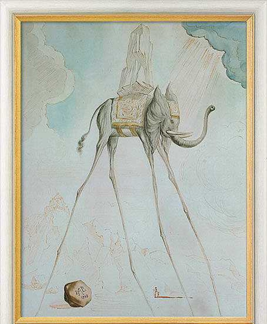 Salvador Dalí Bild "L'Elephant Giraffe" (1948), Gerahmt Surrealismus