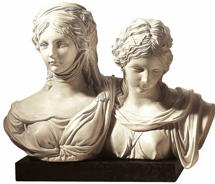 Johann Gottfried Schadow Buste "Luise Und Friederike", Kunstmarmor Kunstmarmor