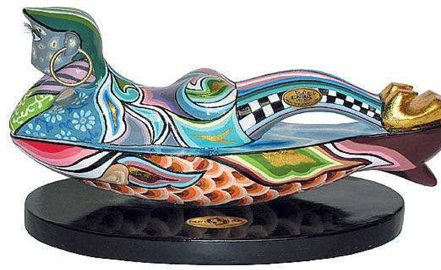 Tom's Drag Sternzeichen-Skulptur "Fisch/Pisces" (20.2.-20.3.), Kunstmarmor Handbemalt Kunstmarmor