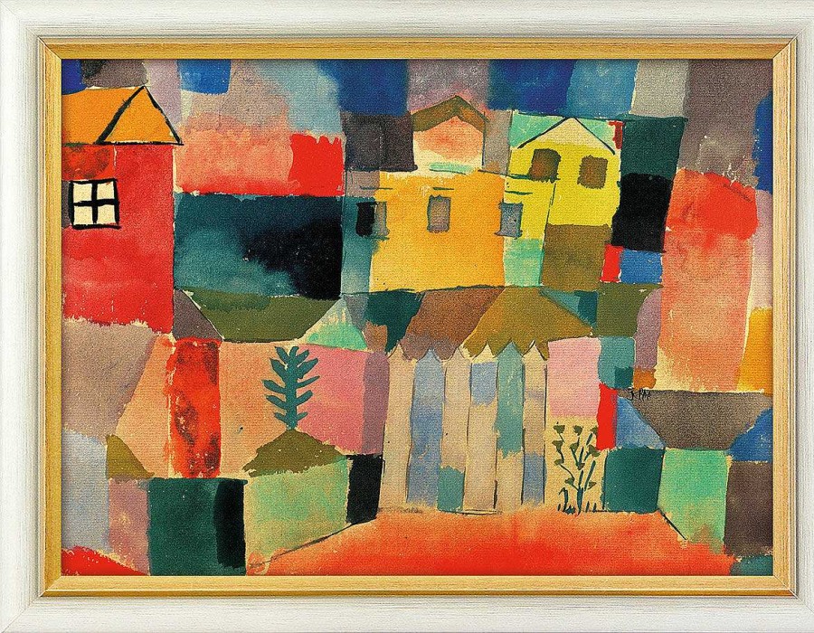 Paul Klee Bild "Hauser Am Meer" (1914), Gerahmt Giclee