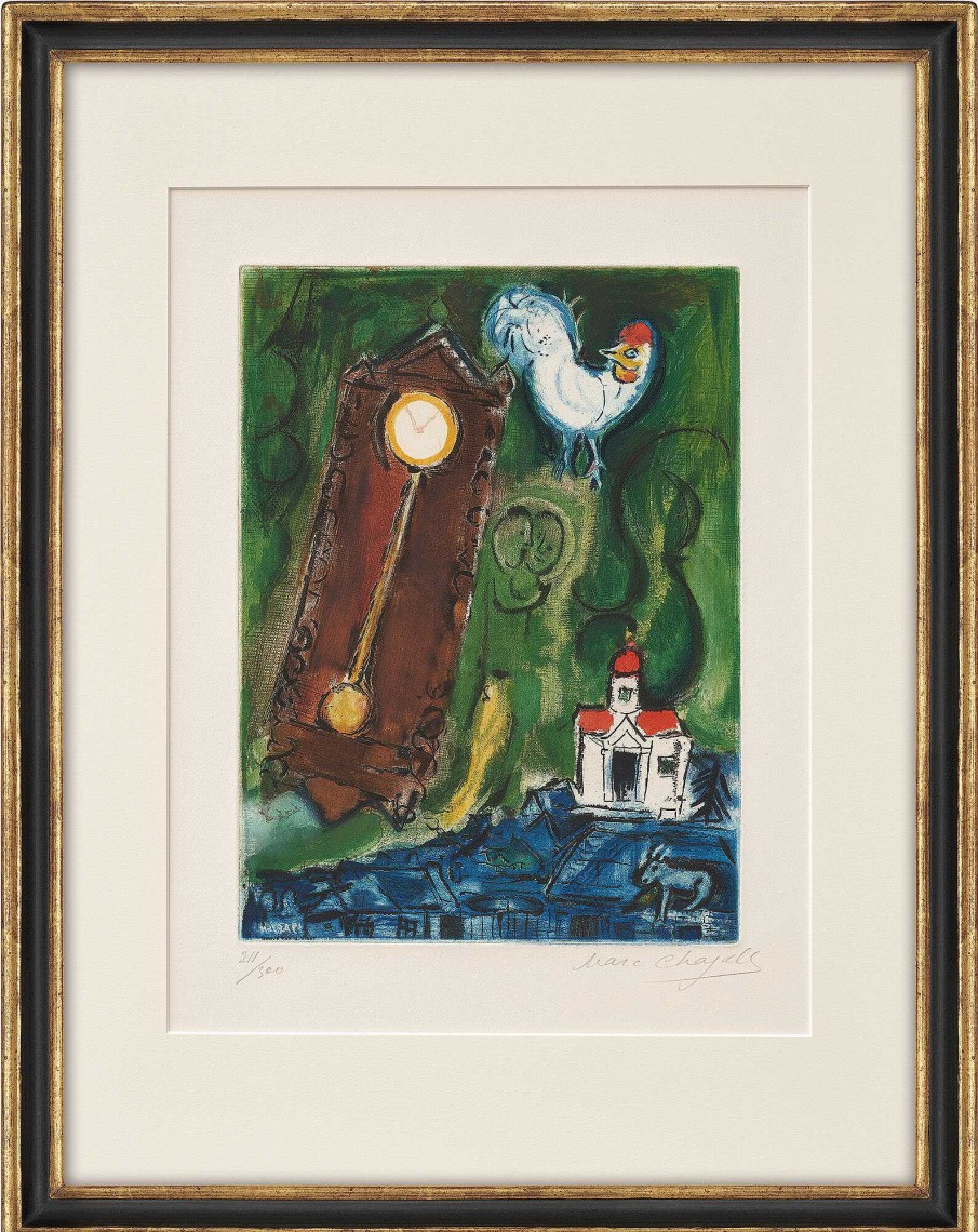 Marc Chagall Bild "Le Coq Et L'Horloge" (1955) Klassische Moderne