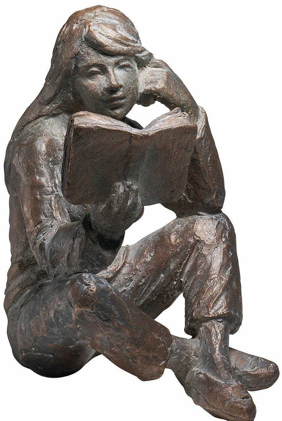 Luis Höger Skulptur "Lesende", Bronze 21. Jahrhundert