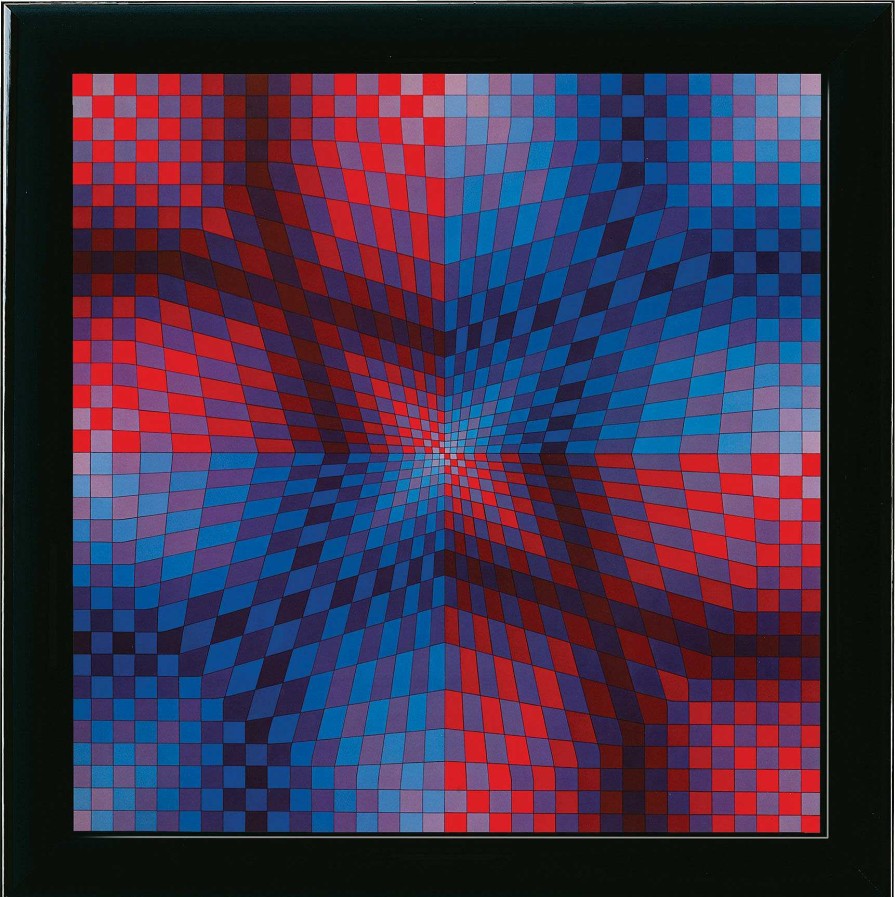 Victor Vasarely Bild "Tuz", Gerahmt Abstrakte Bilder