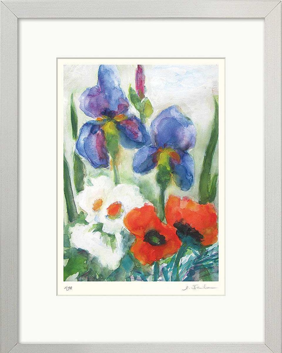 Christine Kremkau Bild "Sommerblumen" (2020), Gerahmt Blumen