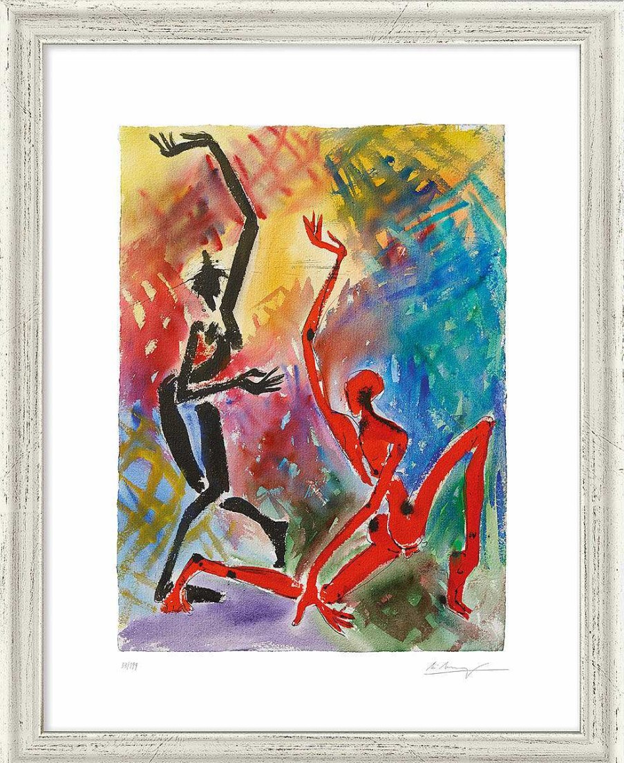 Helge Leiberg Bild "Tango" (2023), Version Silberfarben Gerahmt Sonstige Motive