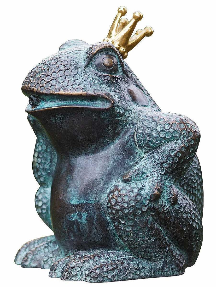 ars mundi Gartenskulptur / Wasserspeier "Froschkonig", Bronze Tierskulpturen