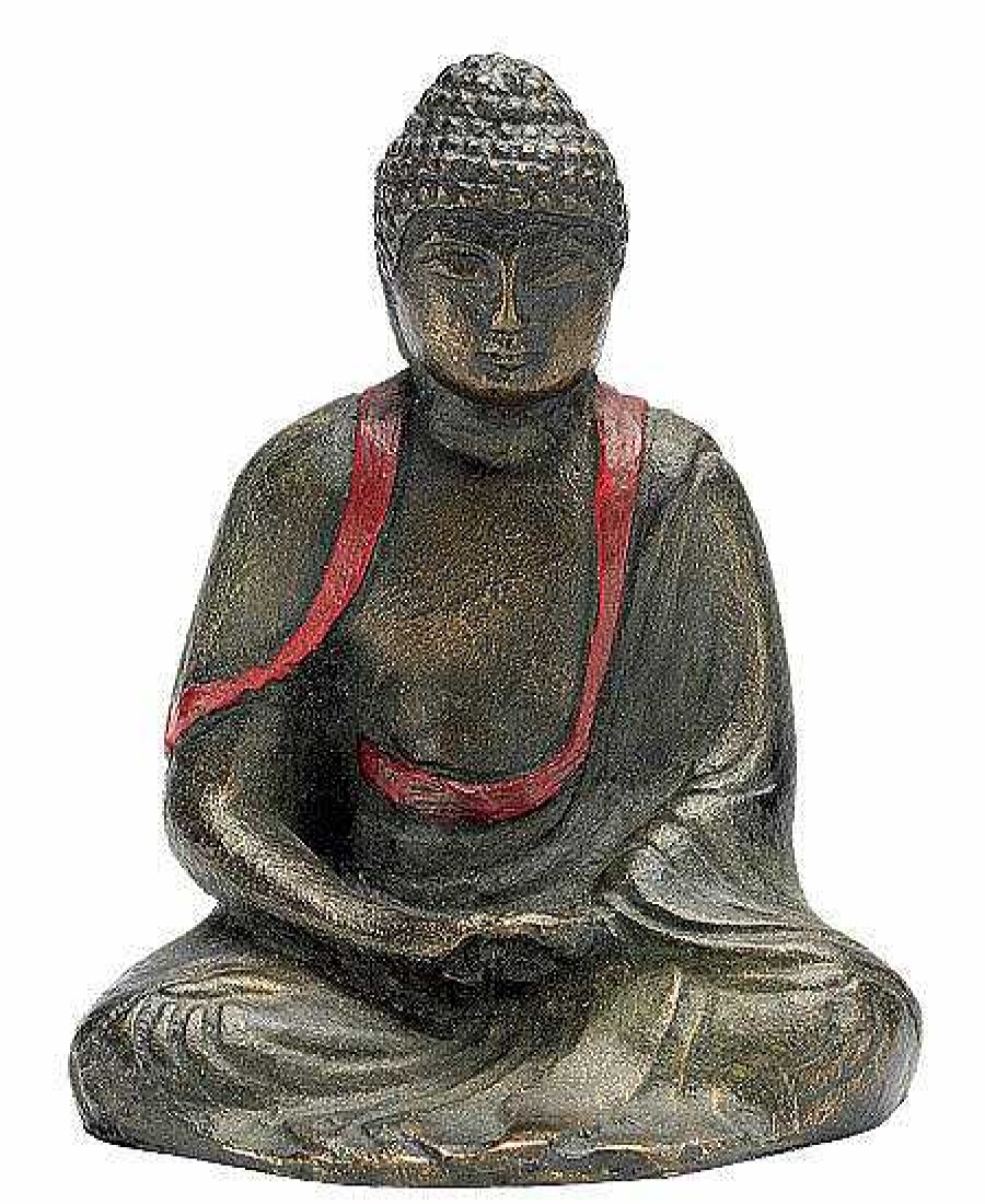 ars mundi Buddha-Skulptur "Meditierender Amida", Kunstbronze Kunstbronze