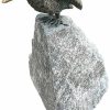 ars mundi Gartenskulptur "Eisvogel Auf Granitstein", Bronze Tierskulpturen