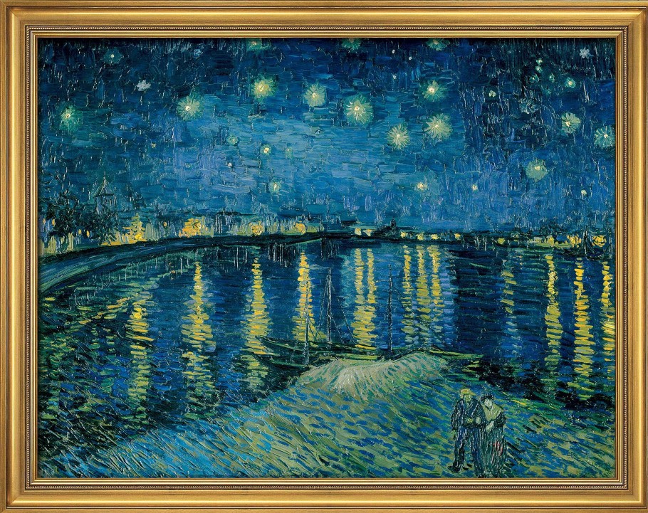 Vincent van Gogh Bild "Sternennacht Uber Der Rhone" (1888), Gerahmt Giclee