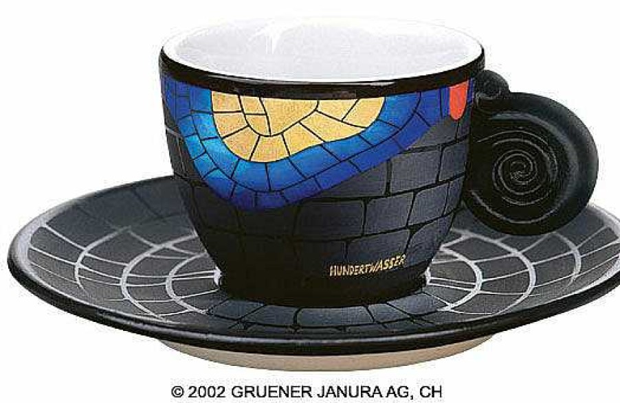 Friedensreich Hundertwasser Espressotasse "Zungenbarte" Geschirr