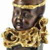 Cyrus Overbeck Skulptur "Junge Mit Goldenem Stirnband", Bronze Teilvergoldet Busten